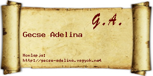 Gecse Adelina névjegykártya